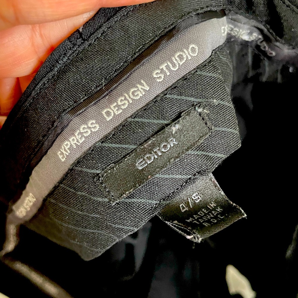 Express black editor pants size 4S